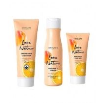 Oriflame Love Nature Radiance Apricot & Orange Facial Cleanser Kit