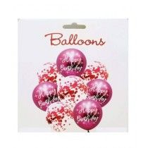 Mishlu Brands Happy Birthday Printed Balloons Pack Of 8