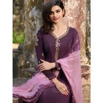 Aj Dukan Royal Crepe Embroidered Suit For Women (0186)