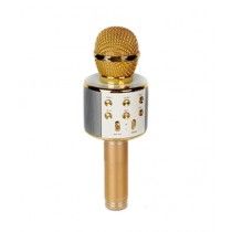 Cool Boy Mart Wireless Bluetooth Karaoke Microphone Mic Speaker Gold (WS-858)