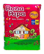 Bona Papa Diapers Medium Size 50 Pcs 