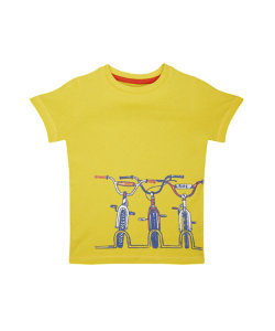 bike yellow t-shirt