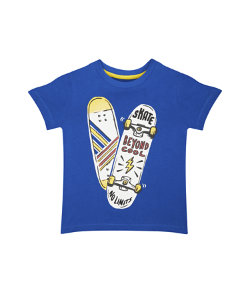 blue skateboard t-shirt