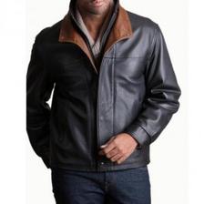House of Leather Executive Lambskin Leather Jacket for Men Black
