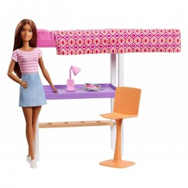Mattel Barbie Office and Bedroom With Doll