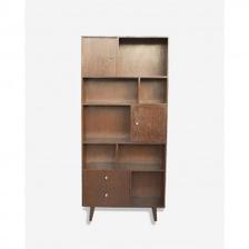 Oak Wood Book Shelf Brown
