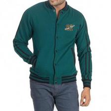 River Rock Cotton Fleece Embroidered Front Jacket 7869-259 For Men Teal Green