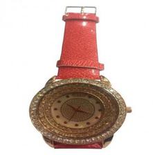 Casual Disco Crystal Watch Red