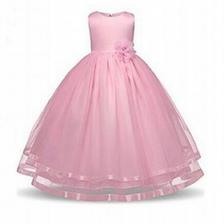 Stylish Silk & Net Frock For Baby Girl Pink