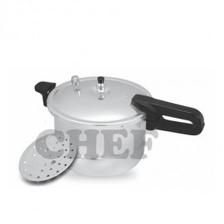 Chef Pressure Cooker With Steamer 7 Ltr CHEFF-012 Silver