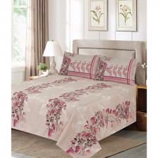 Printed Single Bed Sheet with Pillow CV-07 Multicolor