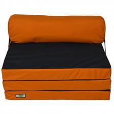 Relaxsit Fold Out Z Chair Bed Fabric Single Chair Orange