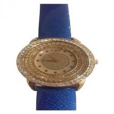 Casual Disco Crystal Watch Blue