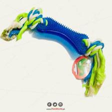 Plastic Chew Bone with Rope For Dog