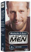 Just For Men Brush-In Color Mustache & Beard Gel Light Brown M-25