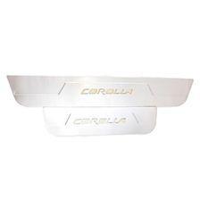 Toyota Corolla Metal LED Sill Plates / Skuff LED panels Chrome - Model 2011-2013