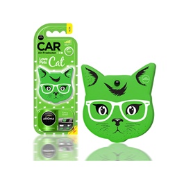 Aroma Car Cats Cartoon Style Hanging Perfume Card - Fancy Green