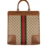 Gucci women's handbag tote shopping bag purse brown