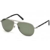 Montblanc 512 16R Silver and Black 512S Aviator Sunglasses Polarised Lens Cate