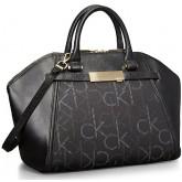 Calvin Klein Addie Dome Satchel Bag Handbag (Black)