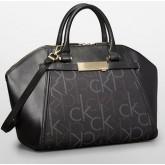 Calvin Klein Addie City Dome Satchel Bag Black