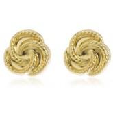 Rope Knot Stud Earring 14k Yellow Gold