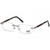 Montblanc MB 0491 Eyeglasses 016 Shiny Palladium