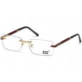 Montblanc MB 0490 Eyeglasses 028 Shiny Rose Gold