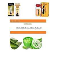 indulekaha Combo Hair Deal (Pack of 3) - Indulekha Oil + Sesa Oil + Aloe Vera Gel Tajori