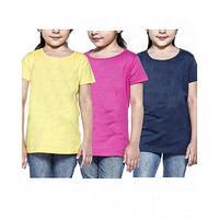 Pack Of 3 Cotton T-Shirt For Girls Tajori