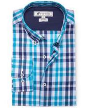 Most Wanted Fitted Blue check Shirt Tajori