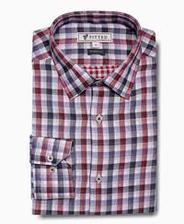Most Wanted Fitted linen check shirt (Modern Fit) Tajori