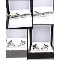 Pack Of 2 - Silver Tie Pin & Cufflinks For Men Tajori