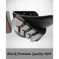 Aybeez Black Leather Belt Tajori