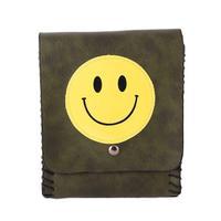 Green Smiley Short Purse and Clutch with Long Belt Tajori