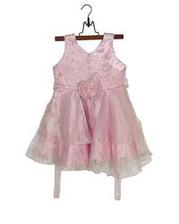 Pink Net Party Wear Frock for Girls - 3096 Tajori