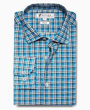 Most Wanted Fitted green and yellow check shirt (Slim fit) Tajori
