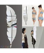 Feather Style Acrylic Mirror Wall Stickers