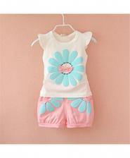 Perimedes Pink O-Neck Cotton Baby Dresses