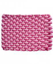 Baby Pink And Bengal Pink Polyester Door Mat Rope