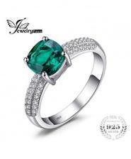 JewelryPalace Emerald 925 Sterling Silver Ring