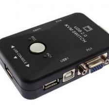 Manual USB 2.0 KVM Switch 2 Port