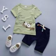 Newborn baby boys girls clothing set cartoon short sleeved t-shirts + pants casual infant baby set clothes summer