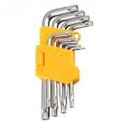 Yellow & Silver 9Pcs Torx Key Set