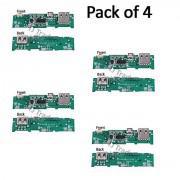 Pack of 4 Power Bank Charger Board Charging Circuit PCB