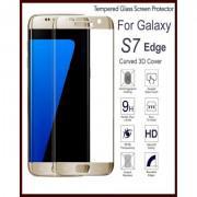 Samsung Galaxy S7 Edge Glass 3D Screen Protector-Gold