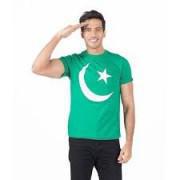 Independence Day Green Printed T-Shirt for Men