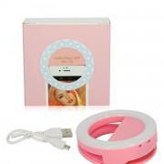 Pink Selfie Ring Light for Any Cell Phone