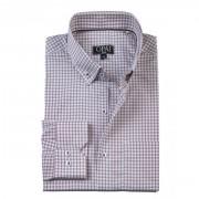 Burgundy Gray Tattersall Check Shirt