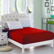Red Jersey & Polyester Single Size Bed Sheet SB-Mix6